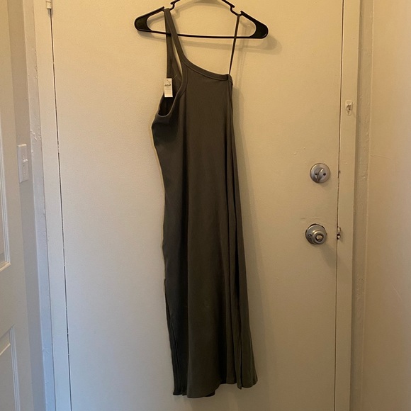 NWT Aerie Shoulder Ribbed Midi Dress - Picture 2 of 6